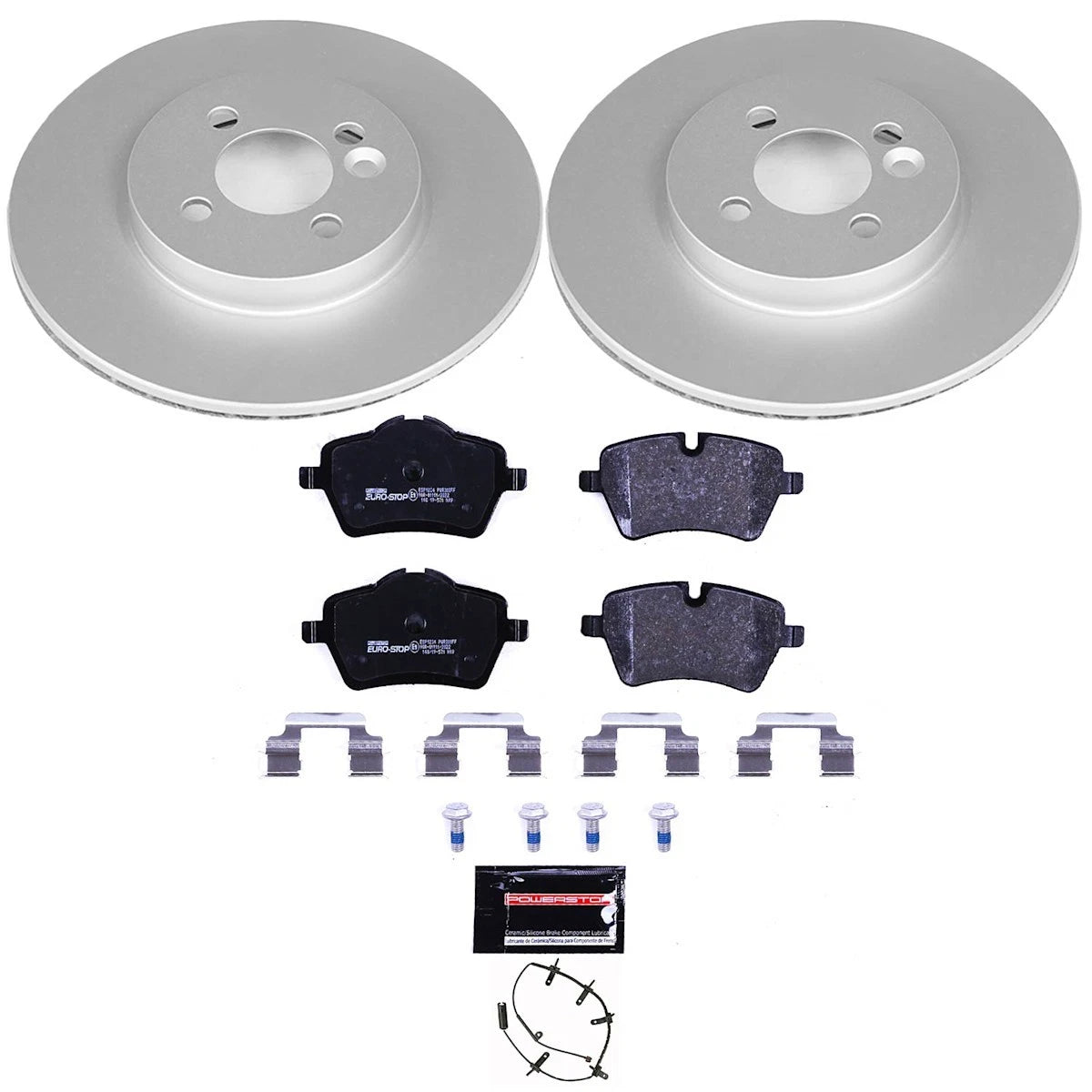 2X ESK5784 Brake Disc and Pad Kit for Mini Cooper (2007–2008)