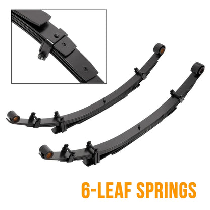 2Pcs Rear Leaf Springs for Toyota Pickup/4Runner/Hilux 4WD (1979–1989)