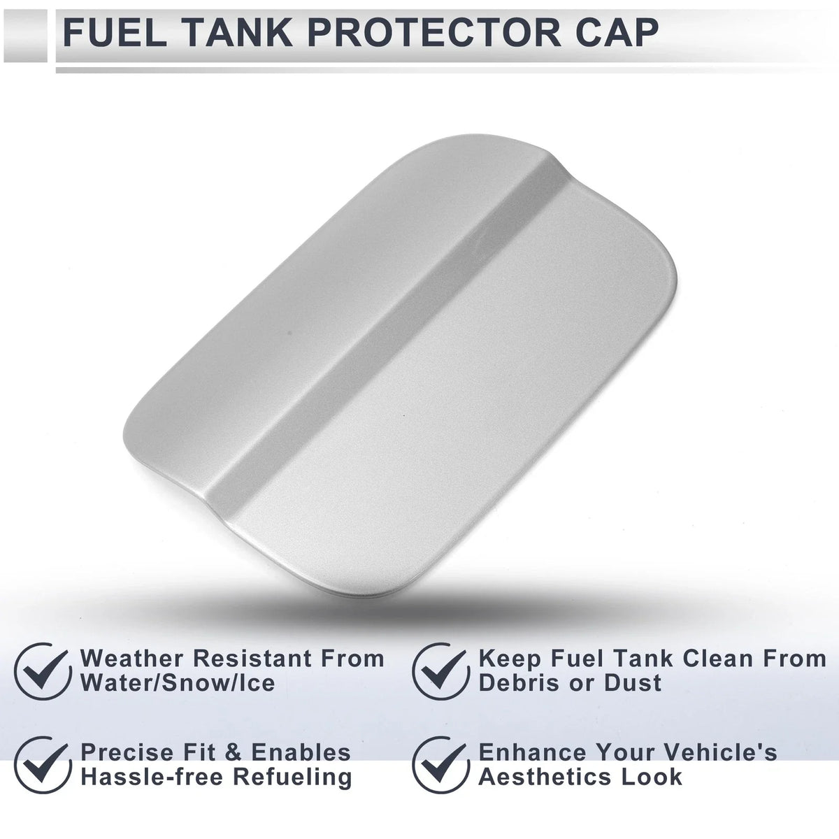 Fuel Tank Door Cap for Audi A6 (2012–2018) Fuel Filler Flap Cover Silver
