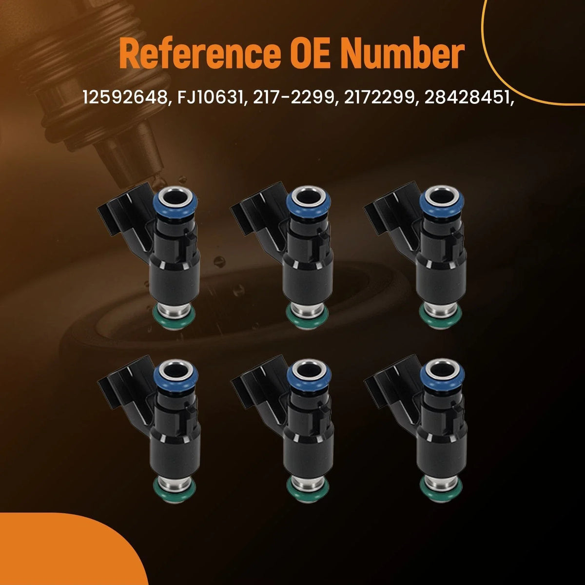 6PCS Fuel Injectors for Chevy Malibu Monte Carlo 3.5L 3.9L V6 (2006–2010)