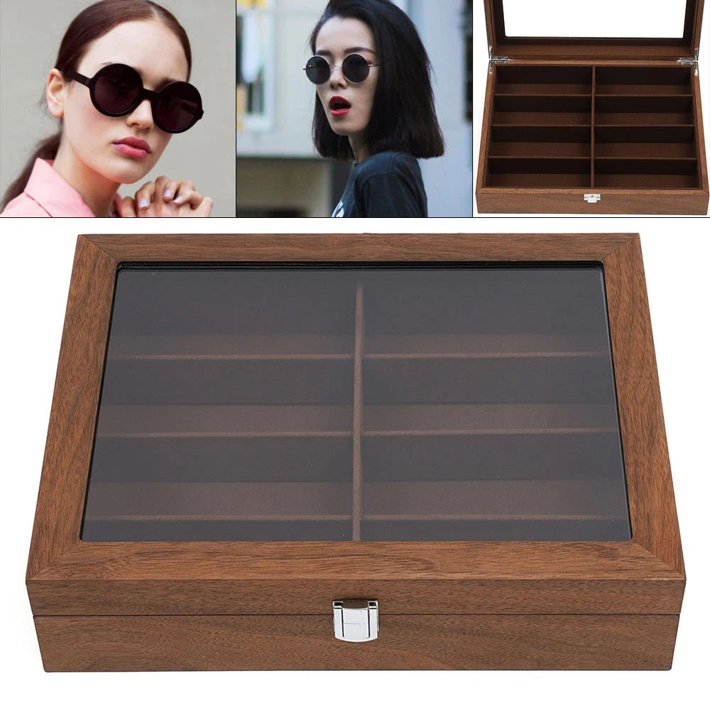 8 Slot Glasses Case for Sunglasses Eyeglasses Display Storage Organizer