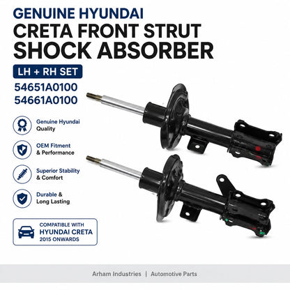 Front Strut Shock Absorber Set for Hyundai Creta (2015–2023) 54651A0100 54661A0100