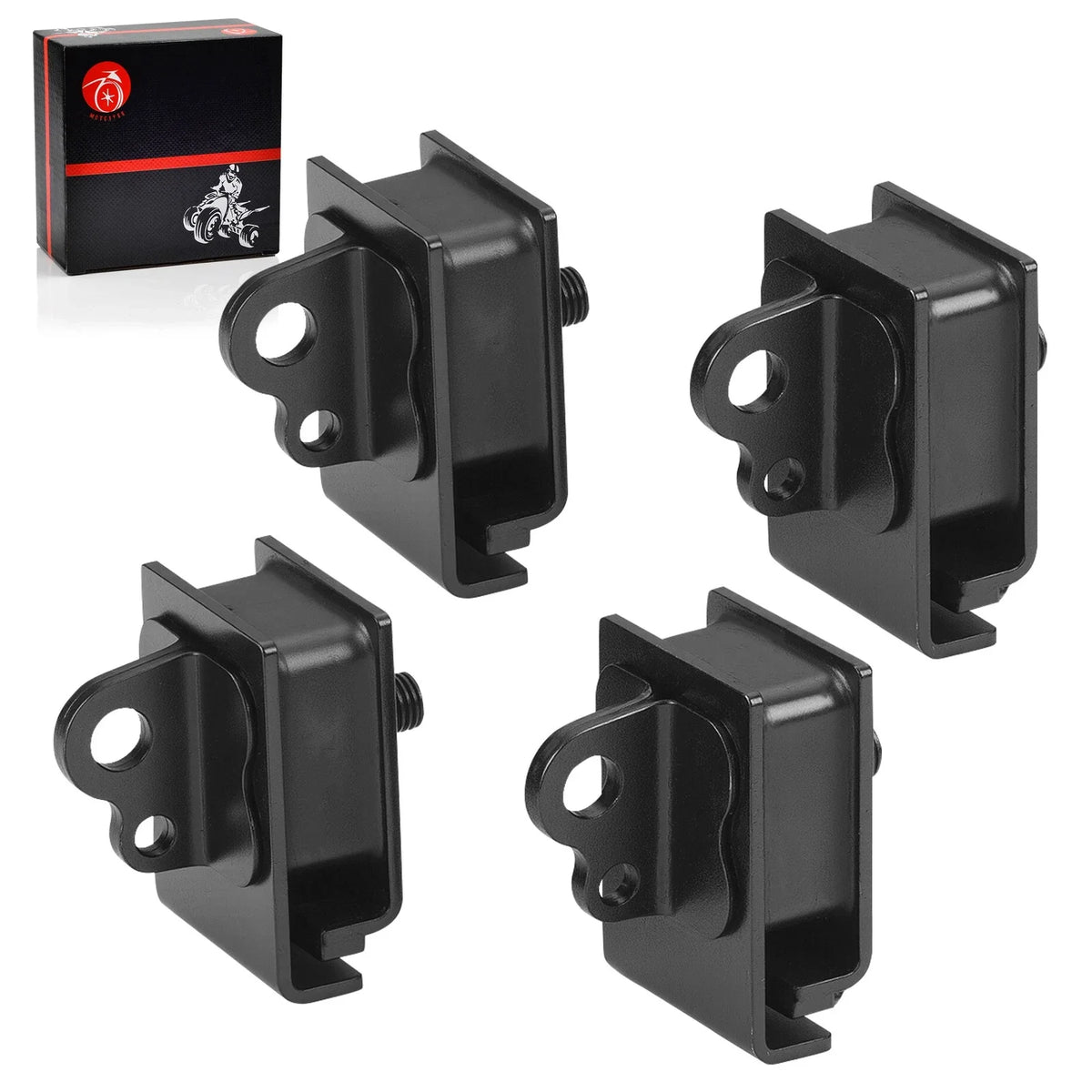4X Engine Mount Damper Kit for Yamaha Kodiak 450 Grizzly 550 700 (2003–2023)