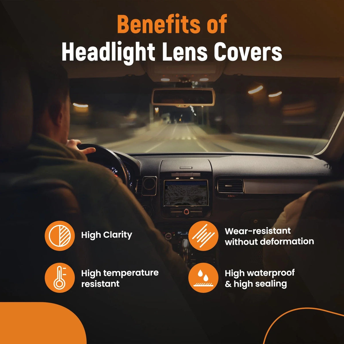 Headlight Lens Cover Shell for BMW 3 G20 (2019–2021) 63118496149 Pair