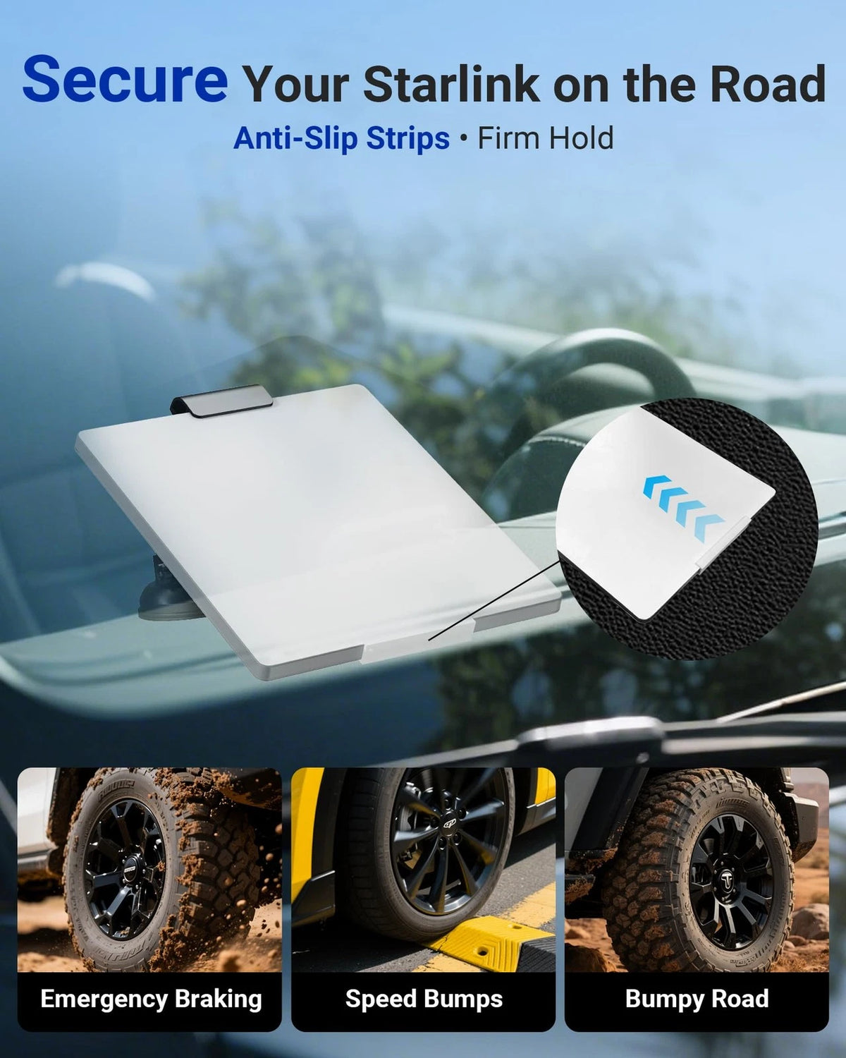 Suction Cup Mount Kit for Starlink Mini (Car, RV, Roof, Windshield)