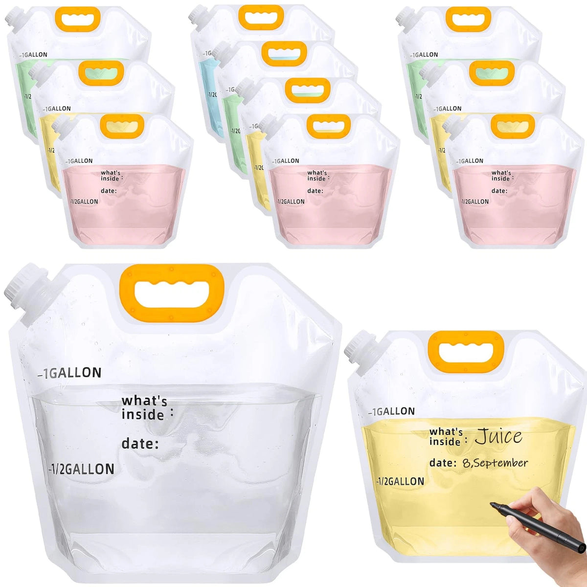 12 Pack Collapsible Water Storage Bag for Camping (No Part Numbers)