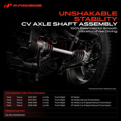 CV Axle Assembly for Ford Focus (2013–2018) BV6Z3B436C, 66-2310