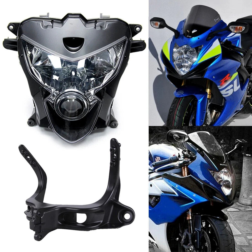Front Headlight Assembly & Fairing Stay Bracket for Suzuki GSXR600 GSXR750 (2004–2005)
