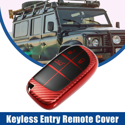 TPU 3 Button Keyless Entry Remote Cover for Dodge Charger Hellcat (2019–2023) Red