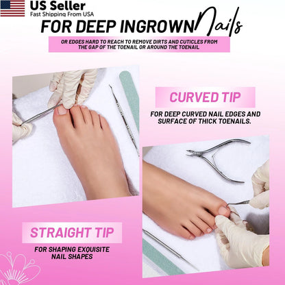 Nail Buffers and Files Set for Care Kit (Pink)