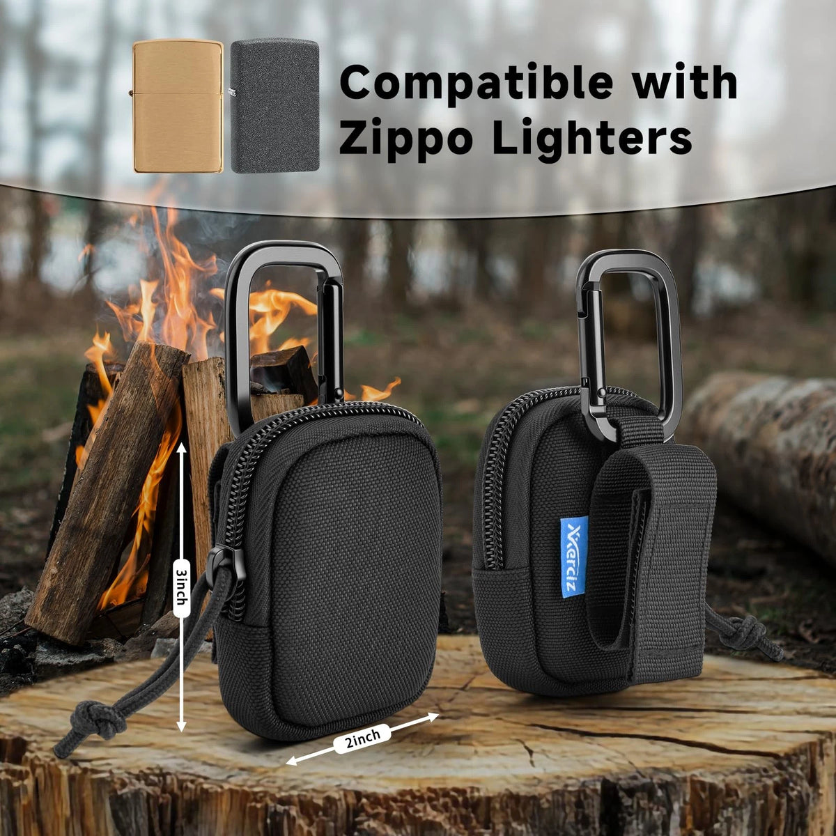 Lighter Cover Case for Zippo Lighters (Nylon Black)