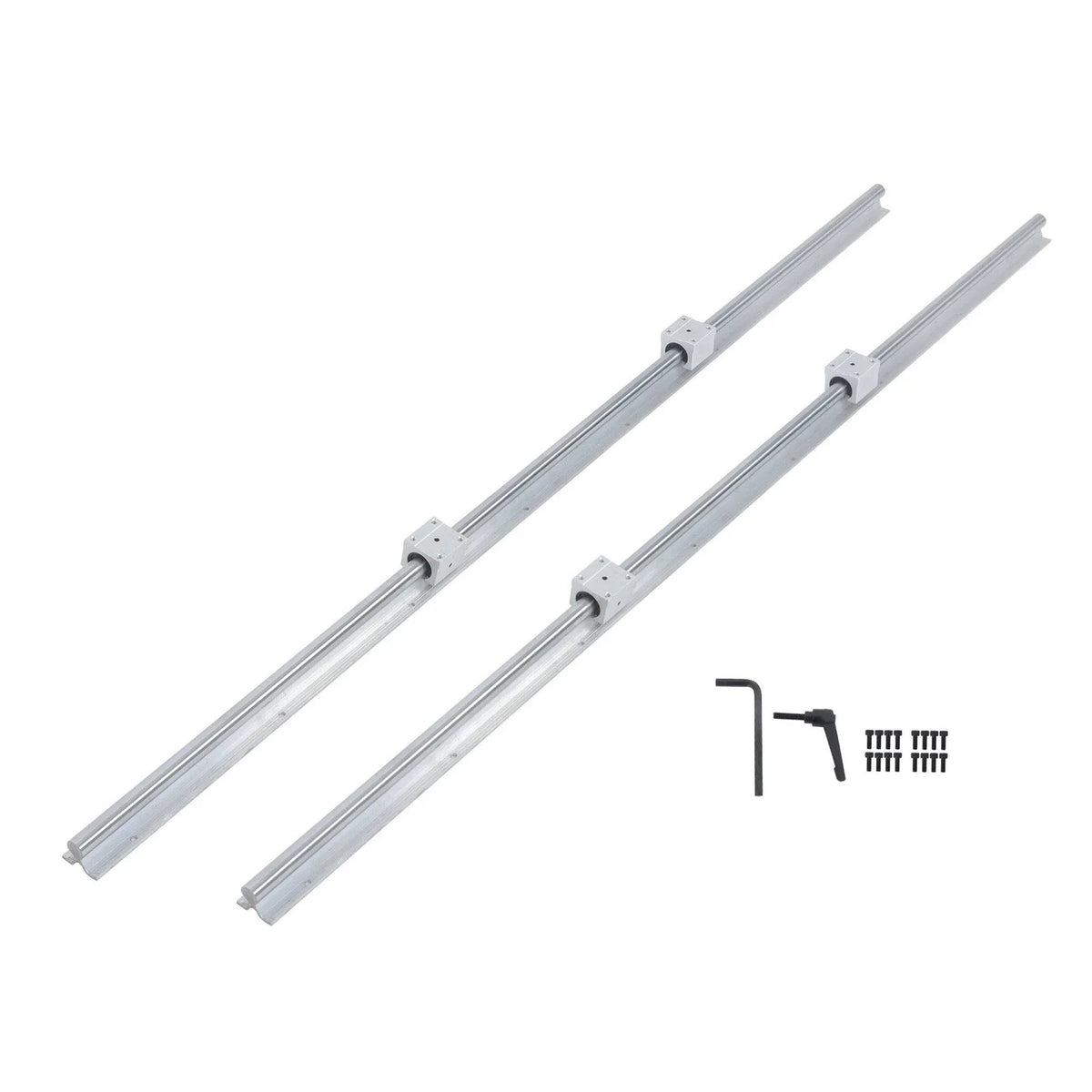 2Pcs SBR20 Linear Shaft Rail with 4Pcs SBR20UU Bearings for Automotive Use