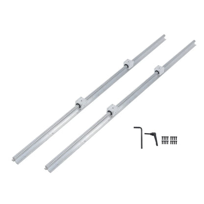 2Pcs SBR20 Linear Shaft Rail with 4Pcs SBR20UU Bearings for Automotive Use