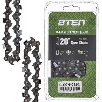 8TEN 20" Chainsaw Guide Bar & Chain .063 3/8 72DL for Stihl MS 660 440 (2000–2023) - 203ATMD025, 20-42-063-DT, 20D025063PH, SN20-63