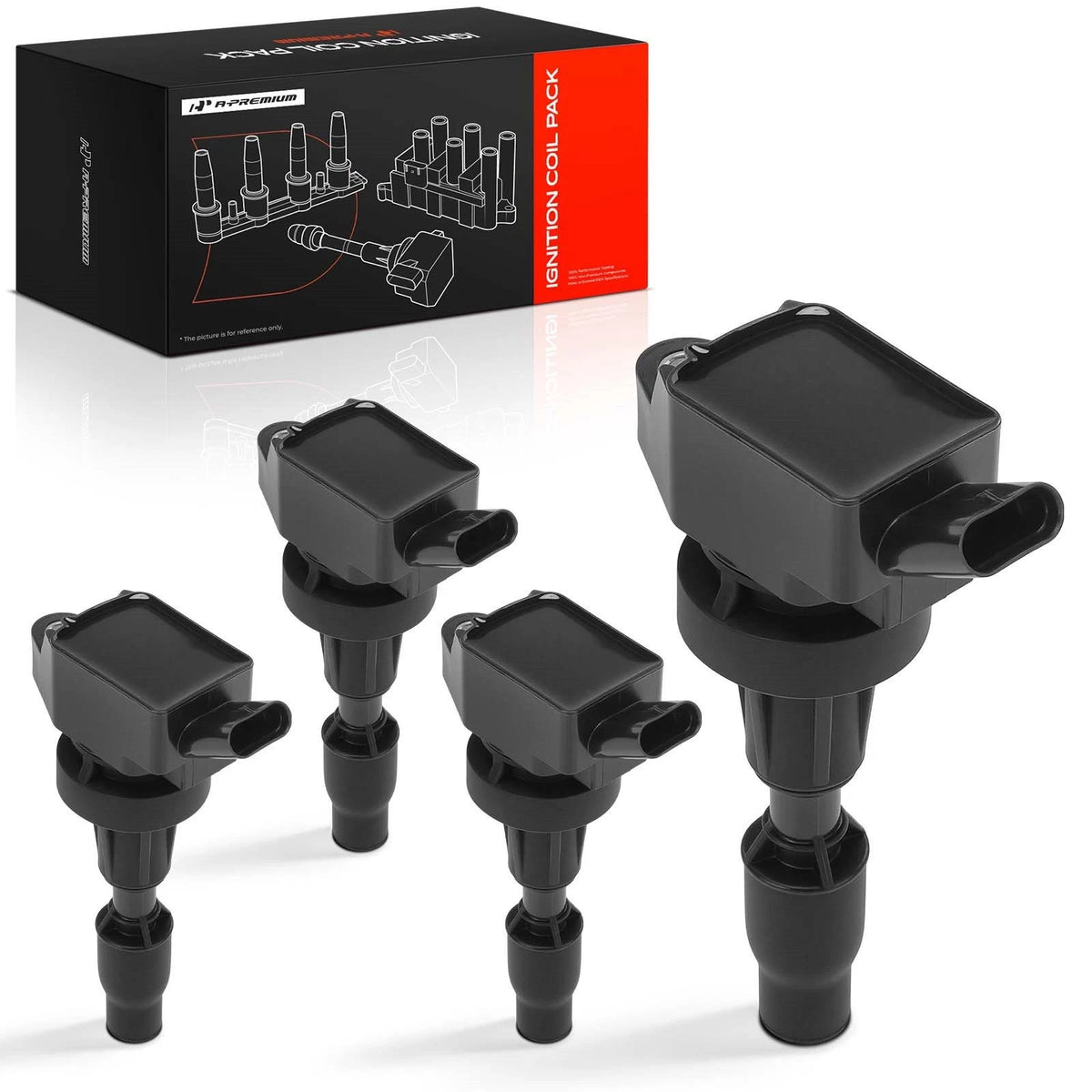 Set of 4 Ignition Coils for Hyundai Sonata (2015–2019) Kia Soul (2017–2022) - 27301-2B120, 273012B120, UF-817