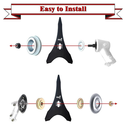 2X Carbon Steel Brush Cutter Blades for Weed Eater (10" x 3 Teeth)