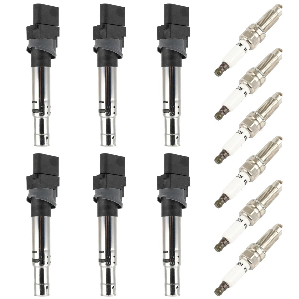 Set of 6 Ignition Coils and 6 Spark Plugs for Volkswagen Passat Touareg