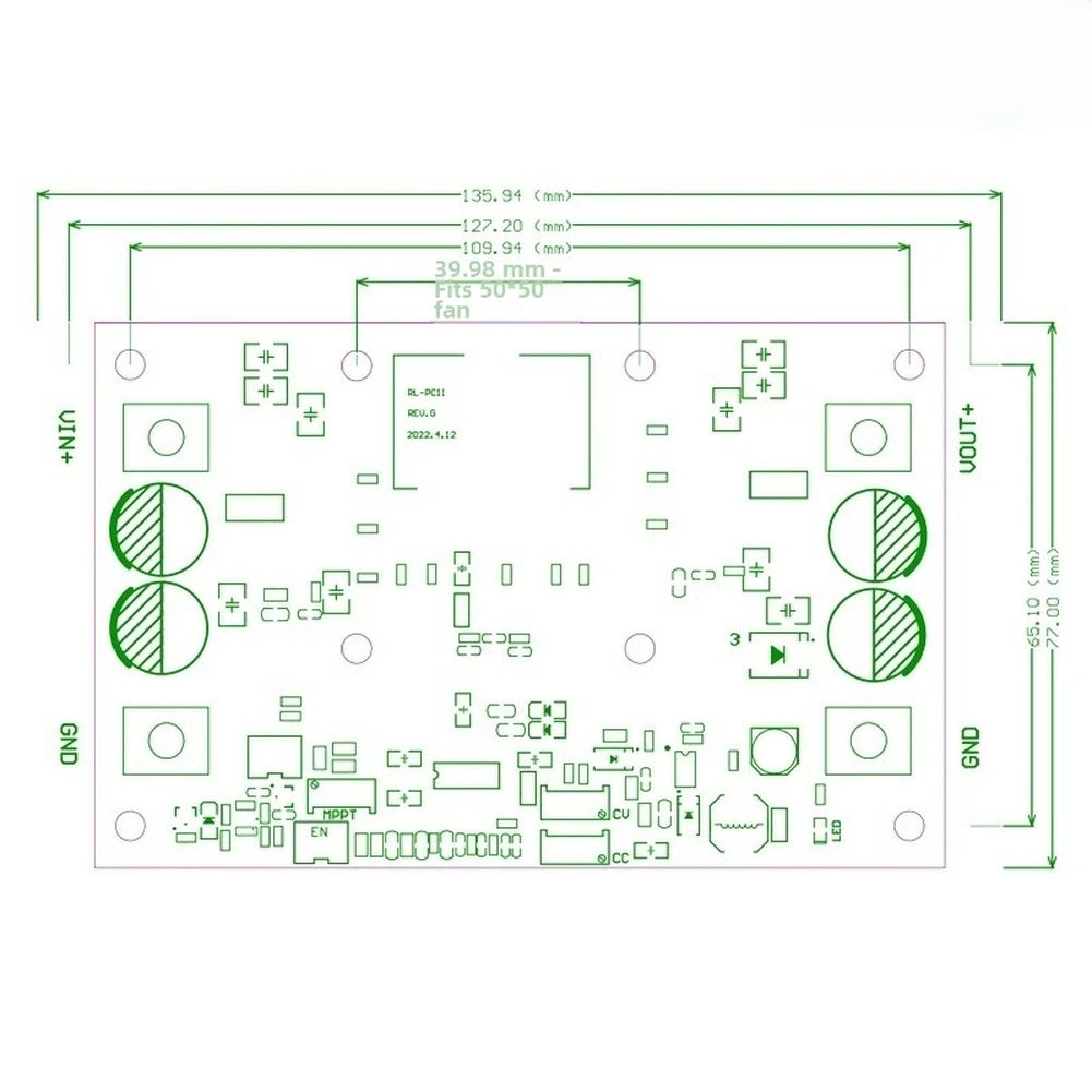 600W Solar DC Boost Converter with MPPT Tracking 9V-60V to 1.3V-60V