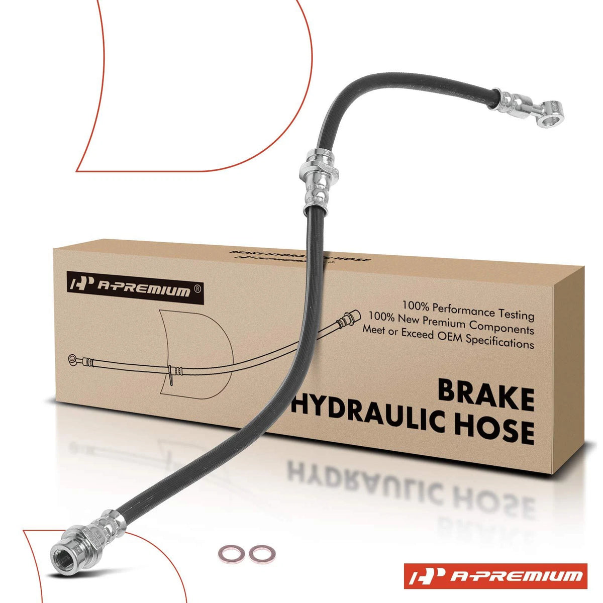 Front Brake Hydraulic Hose for Mitsubishi Endeavor (2004–2008, 2010–2011) MR569290, 2204846