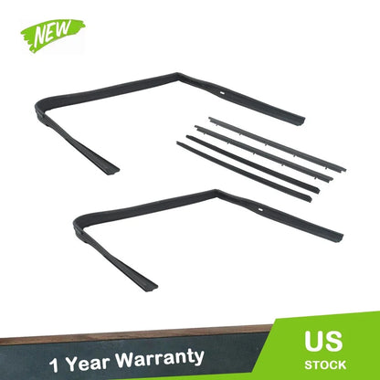 Set of 6 Window Sweep & Run Channel Seal Rubber for GMC Chevy Blazer (1982–1994)