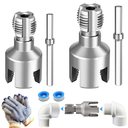 2X PVC Pipe Threader Kit for Universal Use (No Specific Years)