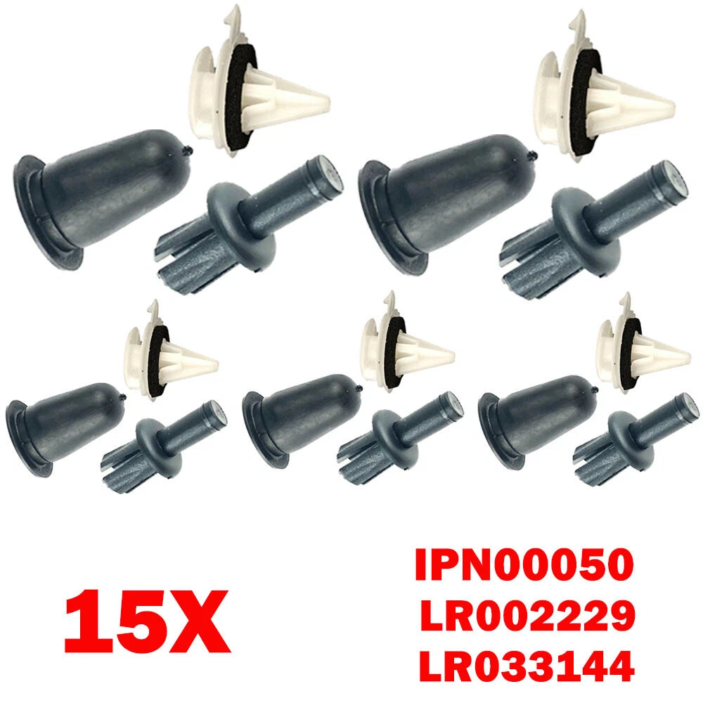 15pc Windshield A Pillar Push Rivet Retainer Clips for Range Rover L322 (2002–2012) - 002229, IPN 00050, LR 033144