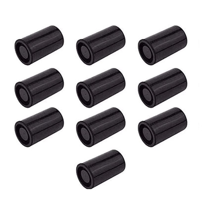10pc 35mm Caliber Plastic Film Canisters with Caps - Black