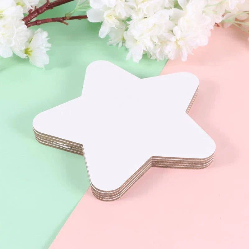 10X Star Shaped Canvas Painting Panels 5.90" for Art Projects