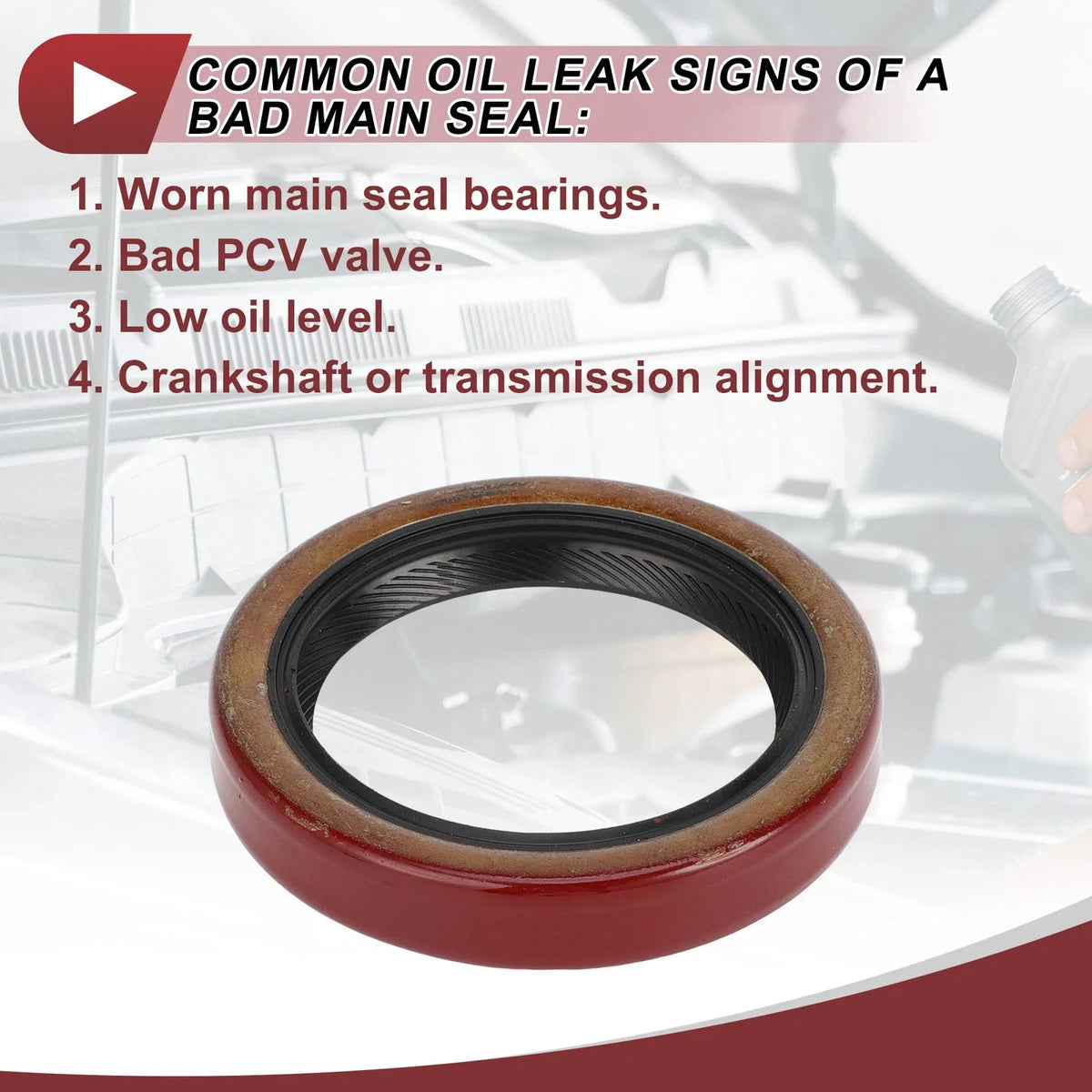 1 Pc Front Crankshaft Oil Seal for Chevrolet GMC (No. 10243247)
