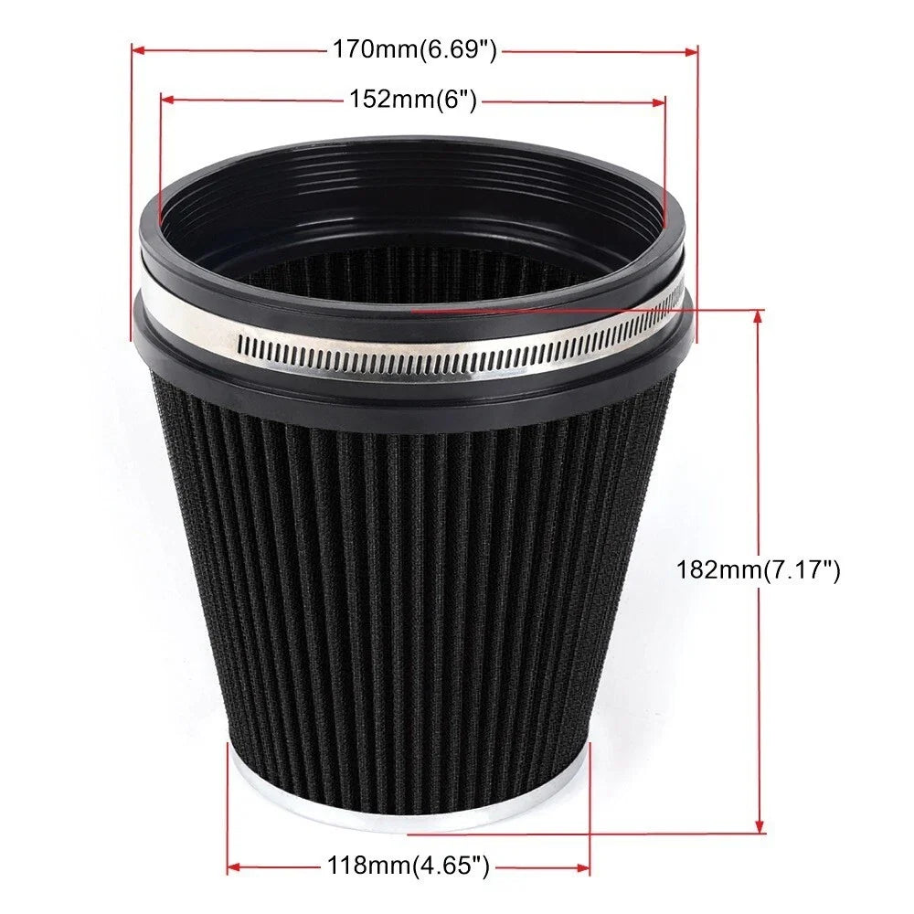 Inlet Truck Air Intake 6" Cone Replacement Dry Air Filter for