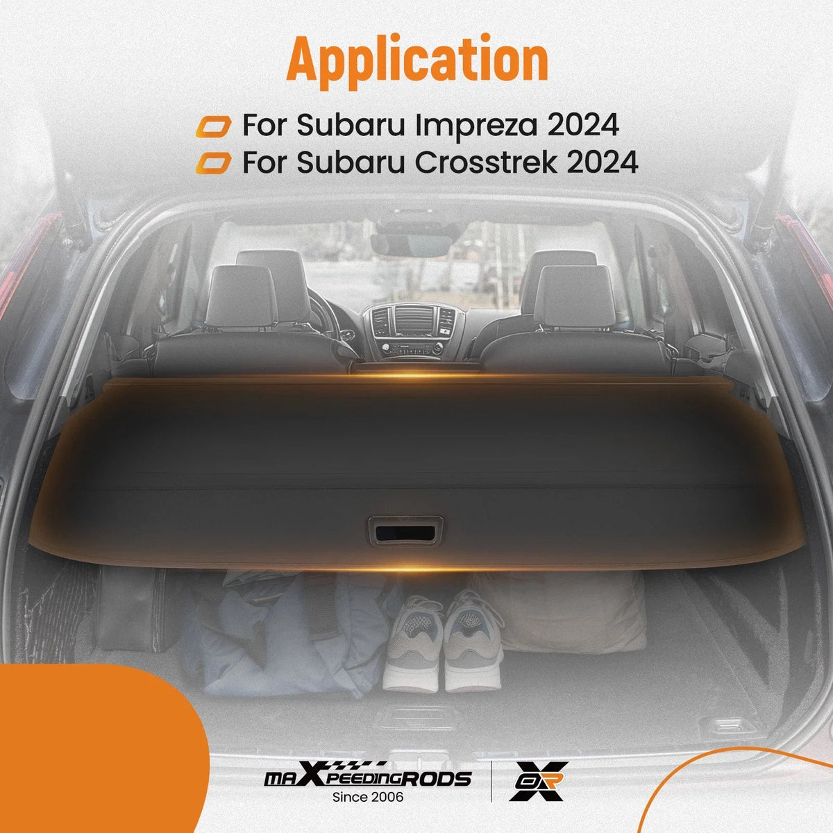 Retractable Rear Parcel Shelf Cargo Cover for Subaru Impreza Crosstrek (2024)