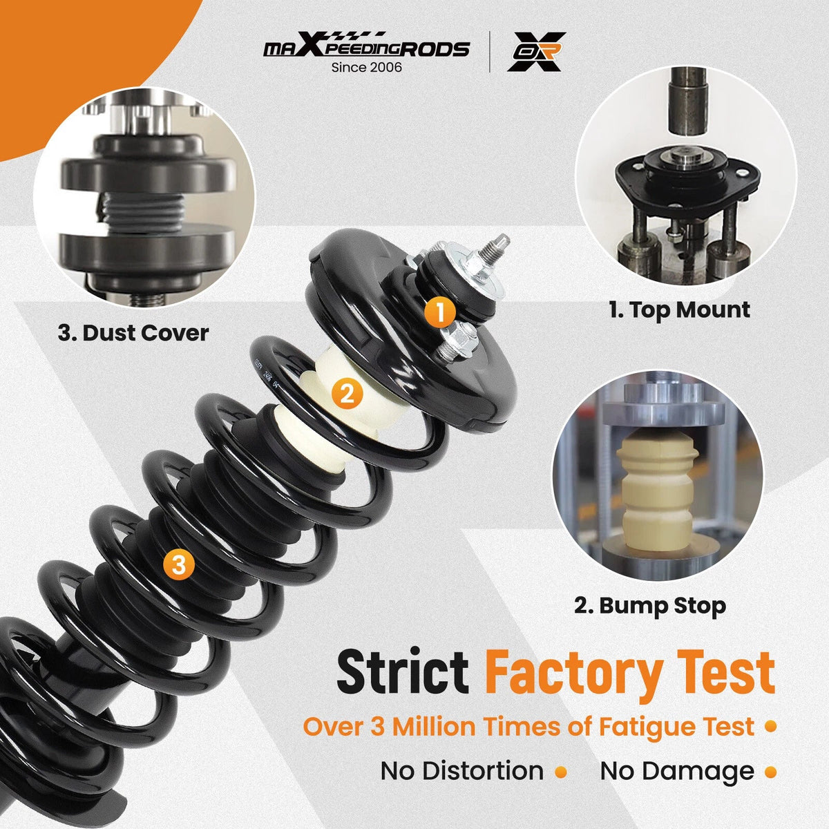 Set of 4 Quick Complete Struts for Honda Accord (2008–2012)
