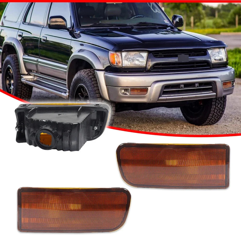 Set of 2 Front Bumper Turn Signal Lights for Toyota 4Runner (1999–2002) Amber Lens