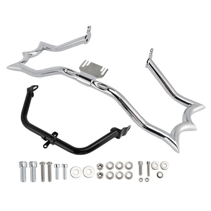 Engine Guard Crash Bar & Fairing Bracket Kit Chrome for Harley Touring Road King (2014–2023)