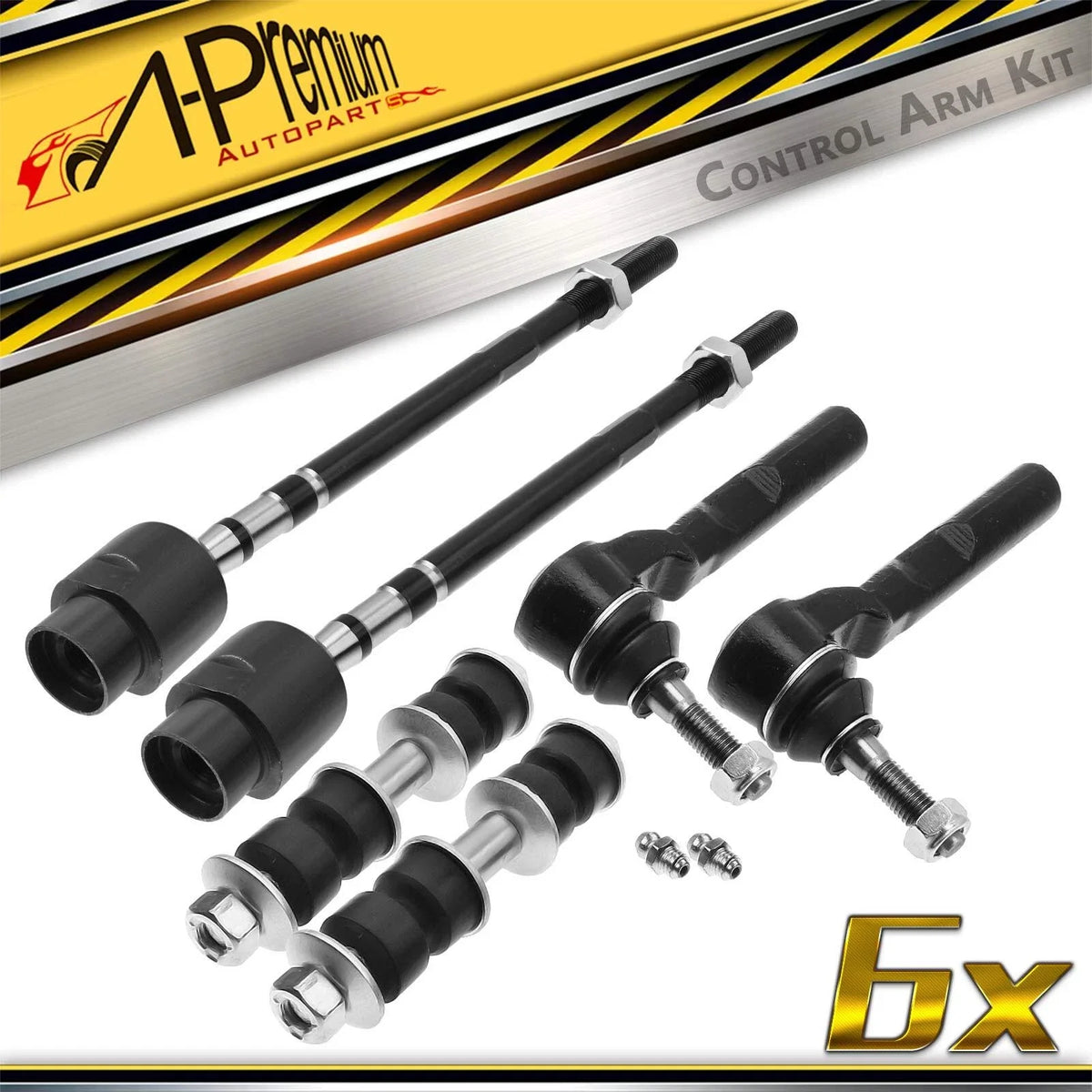 Set of 6 Sway Bar Link Tie Rod Ends for Chevy Cavalier Pontiac Sunfire (1995–2005)