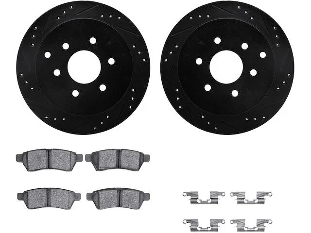 Rear Brake Pad and Rotor Kit for Suzuki Equator (2009–2012) VX997VV