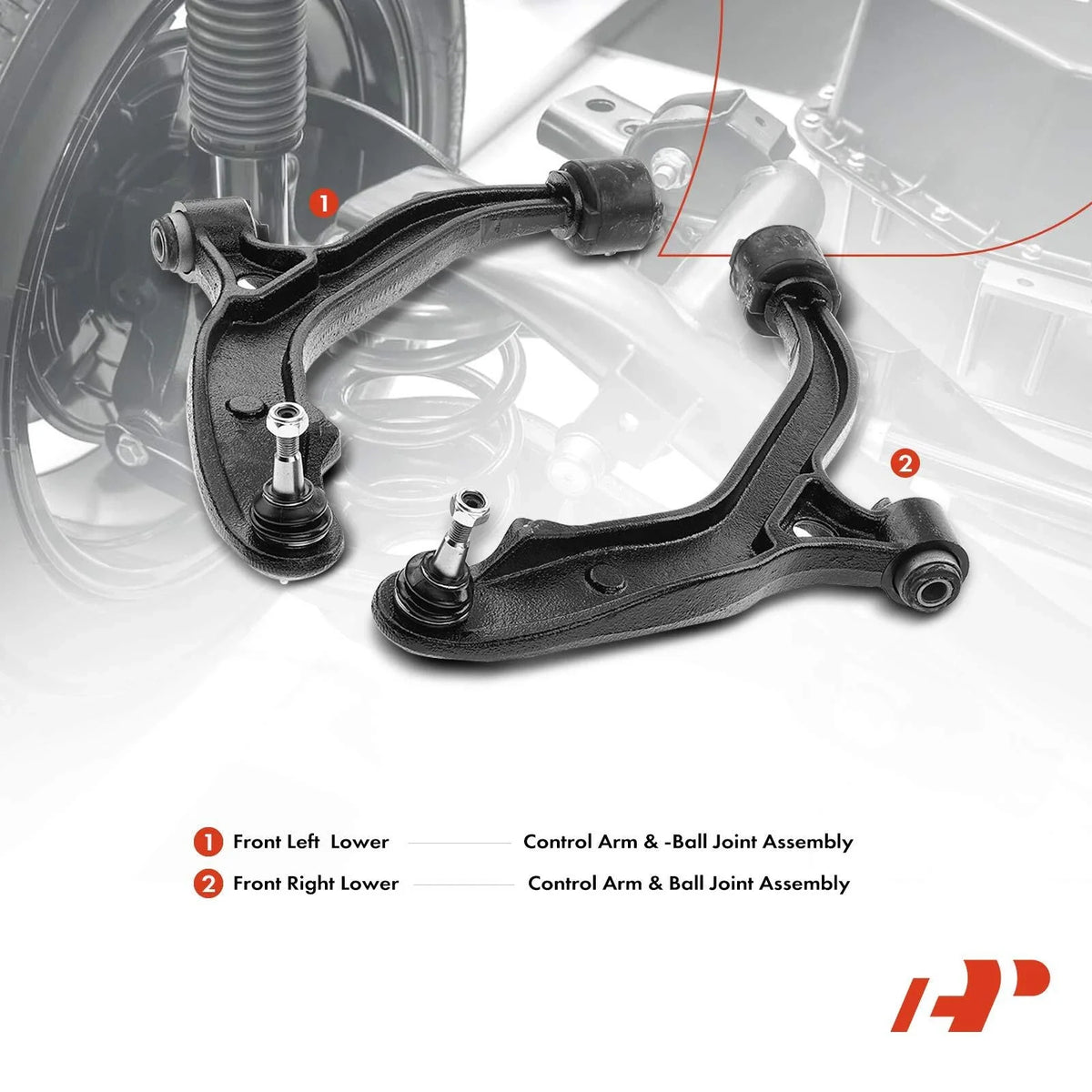 2X Front Lower Control Arm with Ball Joint for Chrysler