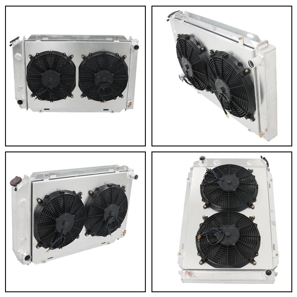 3 Row Aluminum Radiator Shroud + Fan for Ford Mustang (1979–1993) BCK105094K