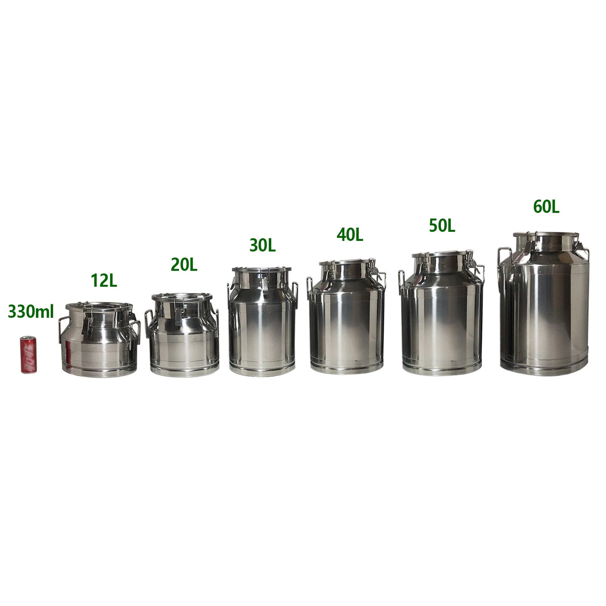 Stainless Steel Milk Can Pail Bucket 20L/30L/40L/50L/60L