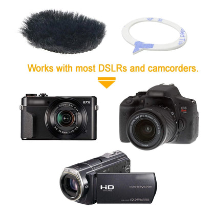 Camera Mic Windscreen for Universal Use (0.94 x 1.57 inches)