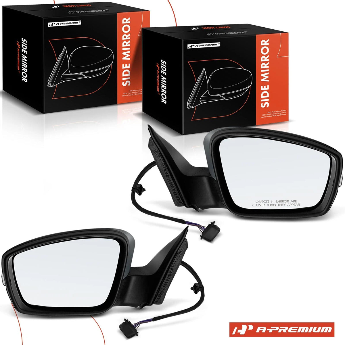 A-Premium Pair Power Mirror for VW Jetta (2011–2018) 5C7857507AD-PFM, 5C7857508AE-PFM