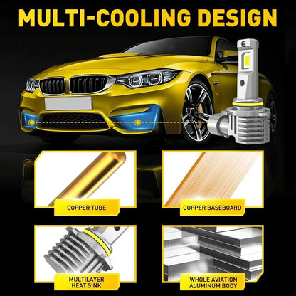 Set of 4 9145 9140 H10 LED Fog Driving Light Bulbs 4000LM 6500K 40W