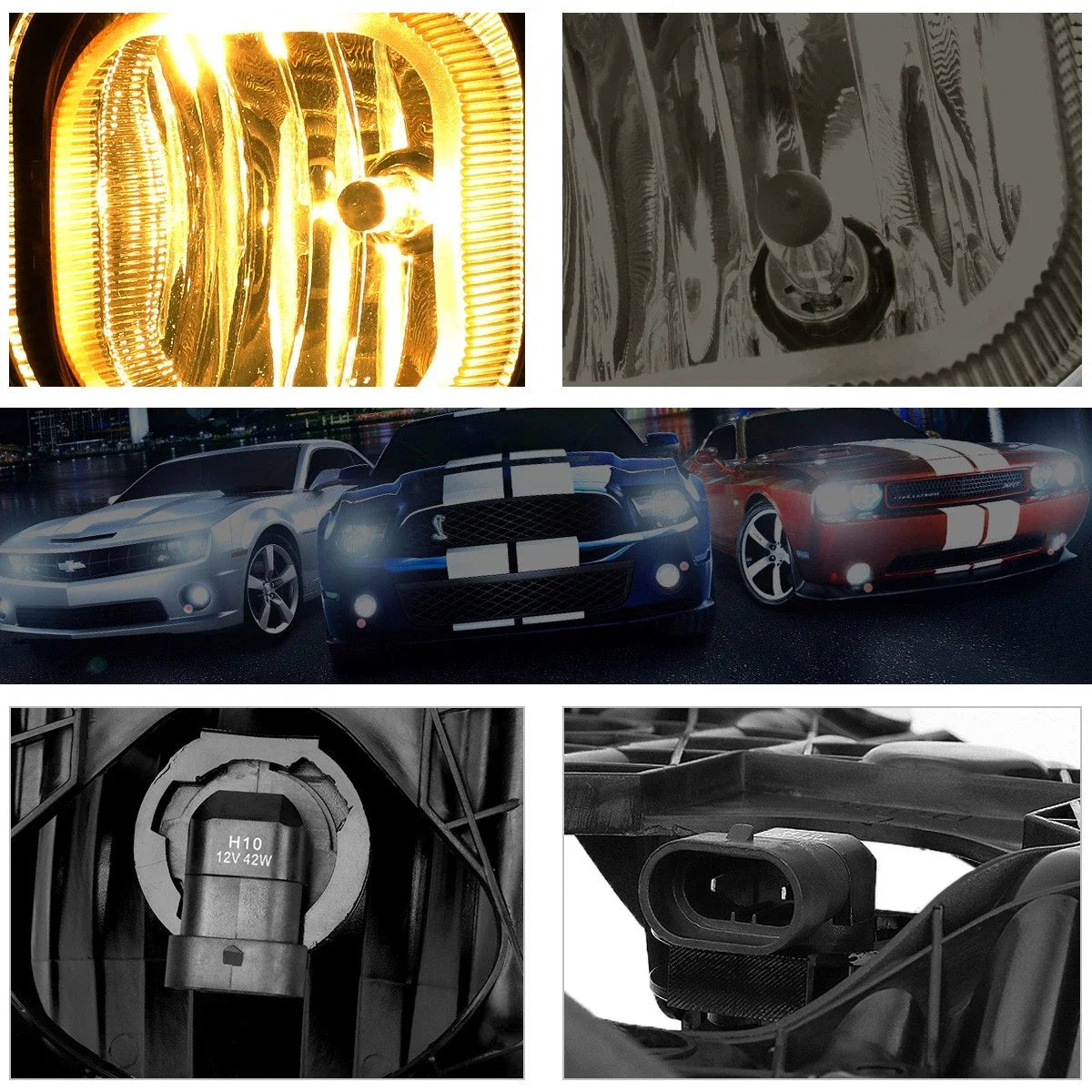 Smoked Lens Fog Lights with Switch for Ford Super Duty (2011–2016)