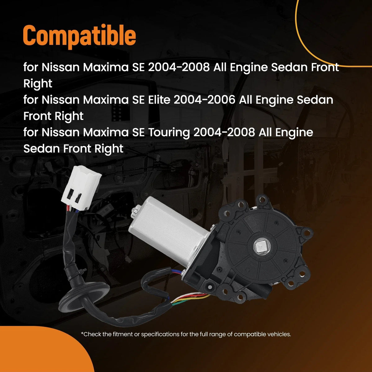 Front Right Window Motor for Nissan Maxima SE SL (2004–2008) 807307Y000 742492
