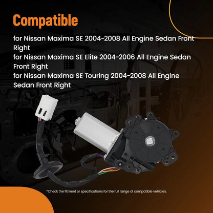Front Right Window Motor for Nissan Maxima SE SL (2004–2008) 807307Y000 742492