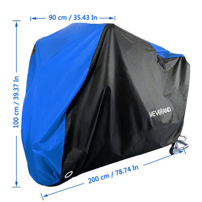 Waterproof Motorcycle Cover for Bike Scooter Moped (All Weather UV Protector)