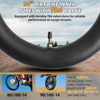 Heavy Duty Inner Tube for Dirt Bike (90/100-14)
