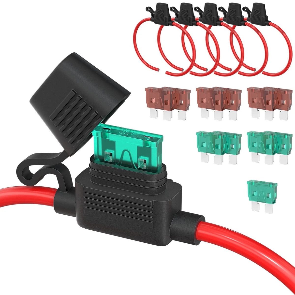 10 Gauge Fuse Holder for ATC/ATO Blade Fuses (12V)