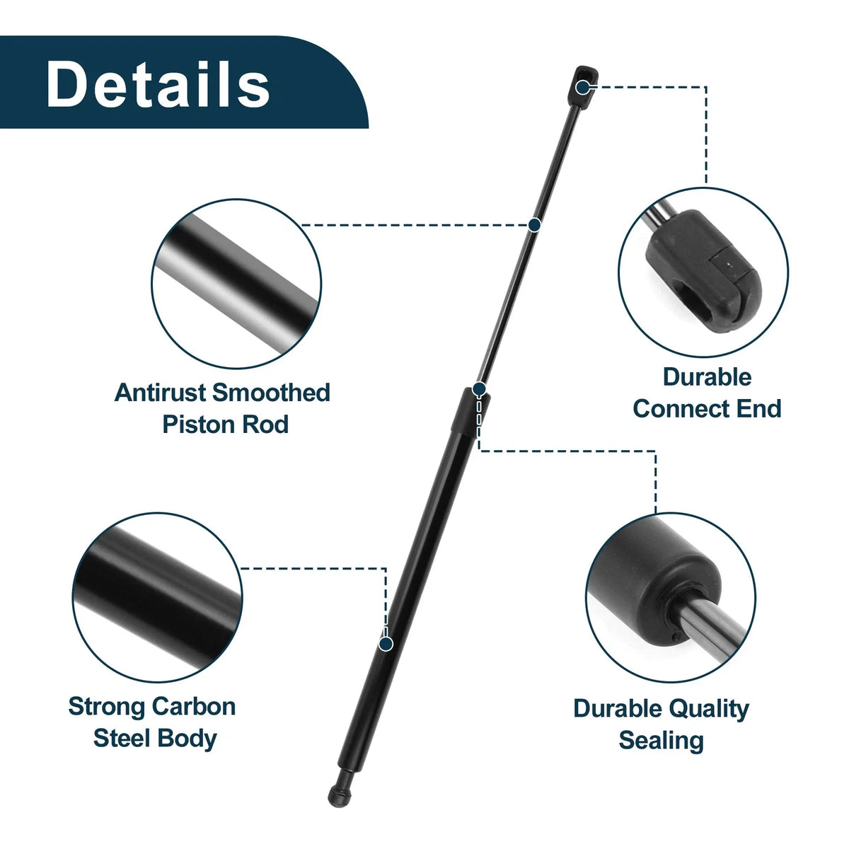 Set of 2 Rear Hatch Lift Supports Struts for Hyundai Tiburon Coupe (2003–2008)