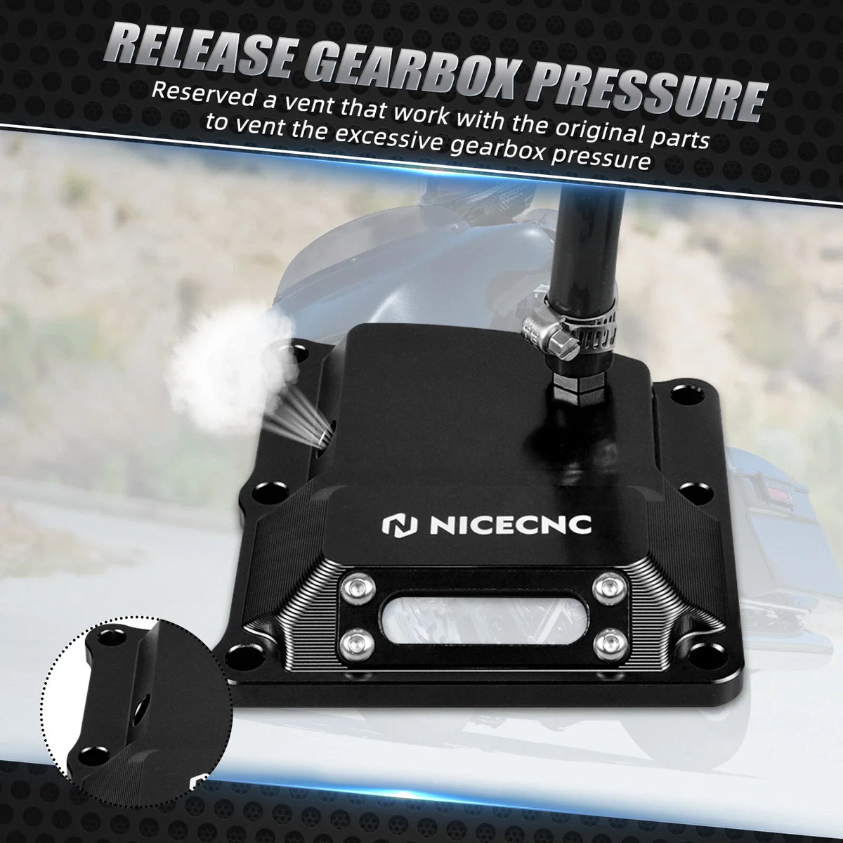 M8 Transmission Gearbox Vent Top Cover for Harley Road Glide (2017–2023)